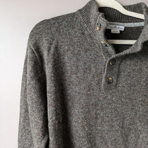 Enzo Mantovani Wool 1/4 button Pullover L